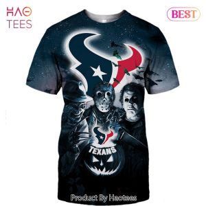 NEW FASHION 2023 Houston Texans T-shirt Halloween Horror Night gift for fan