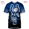 NEW FASHION 2023 Indianapolis Colts T-shirt Halloween pumpkin skull