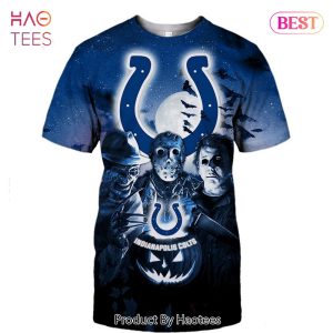 NEW FASHION 2023 Indianapolis Colts T-shirt Halloween Horror Night gift for fan