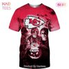 NEW FASHION 2023 Kansas City Chiefs T-shirt graphic heart ECG line