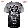 NEW FASHION 2023 Las Vegas Raiders T-shirt Halloween pumpkin skull