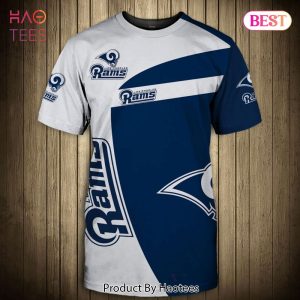 NEW FASHION 2023 Los Angeles Rams T-shirt 3D Geometric Short Sleeve