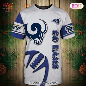 NEW FASHION 2023 Los Angeles Rams T-shirt Graphic balls gift for fans