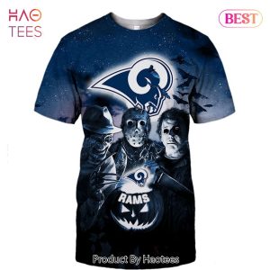 NEW FASHION 2023 Los Angeles Rams T-shirt Halloween Horror Night gift for fan