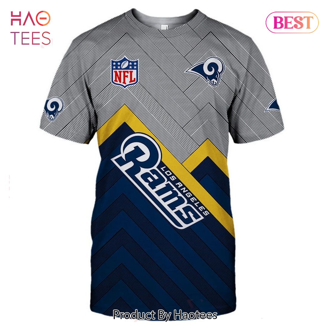 NEW FASHION 2023 Los Angeles Rams T-shirt Short Sleeve custom