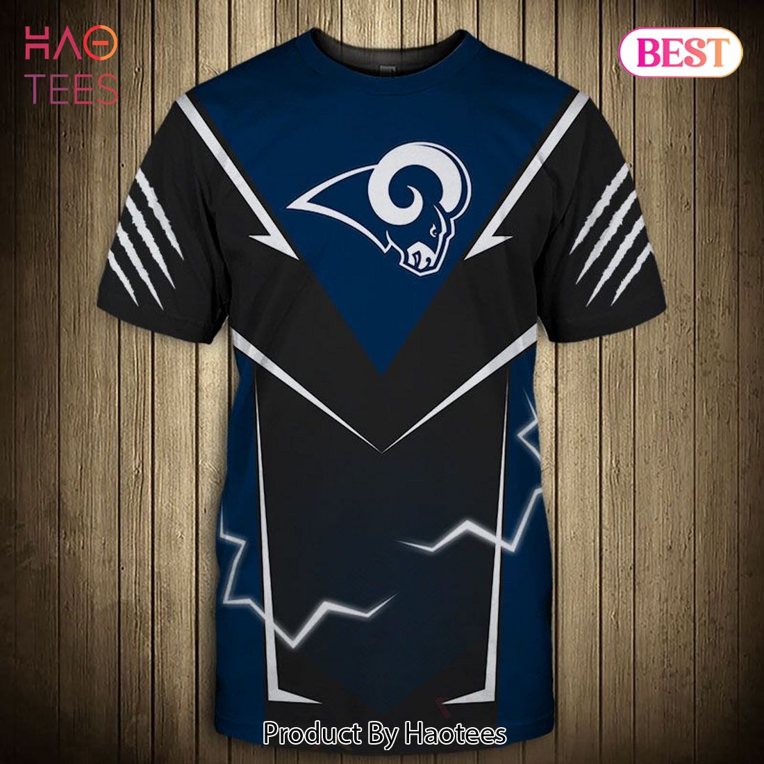 NEW FASHION 2023 Los Angeles Rams T-shirts lightning graphic gift for men NEW FASHION 2023 Los Angeles Rams T-shirts lightning graphic gift for men