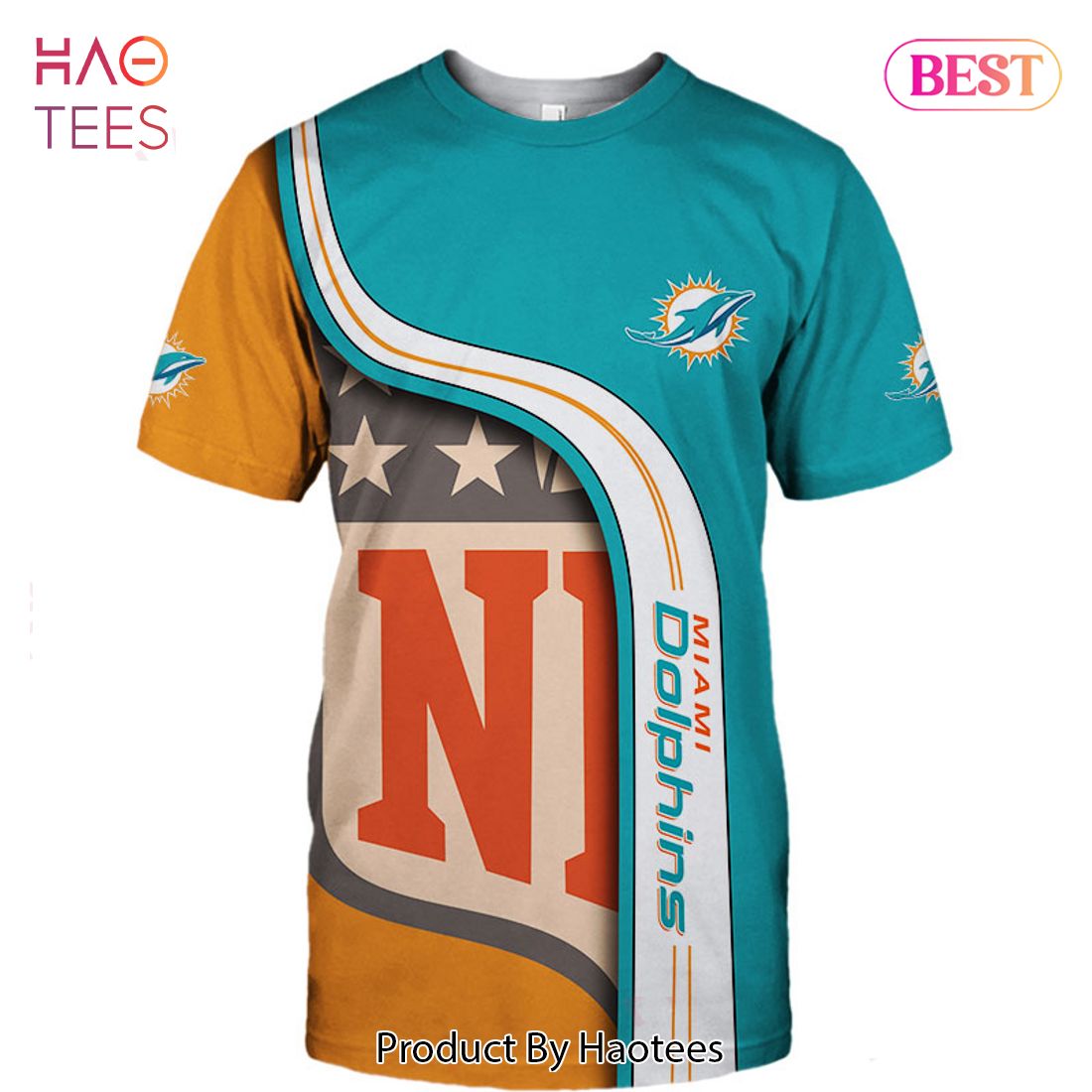 Miami Dolphins T-shirt NFL Football Team Funny Black Gift For Fans