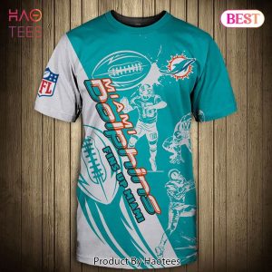 NEW FASHION 2023 Miami Dolphins T-shirt Graphic Cartoon player gift for fans