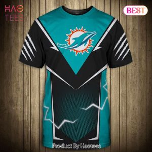 NEW FASHION 2023 Miami Dolphins T-shirts lightning graphic gift for men