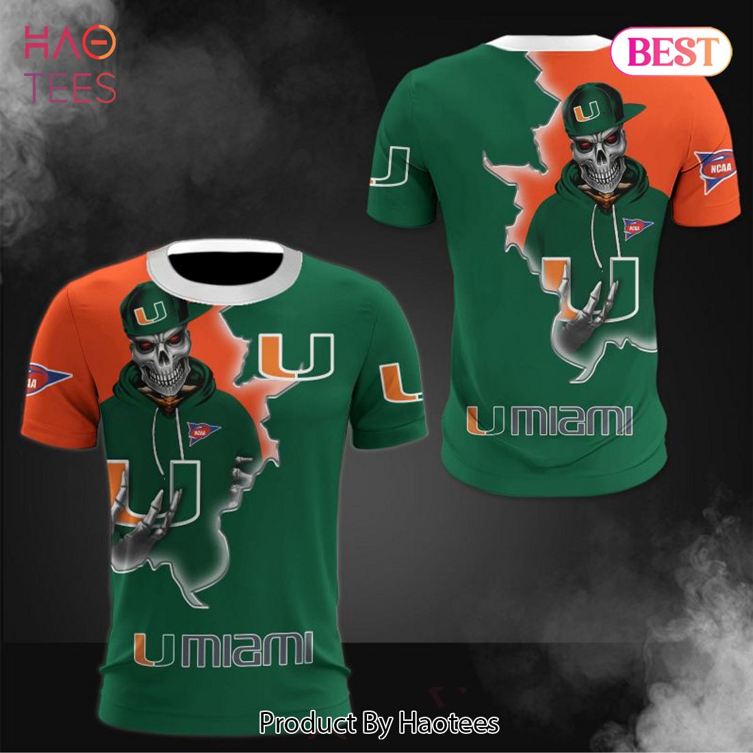 NCAA Miami Hurricanes Hawaiian Shirt All Over Print - T-shirts Low Price