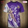 NEW FASHION 2023 Minnesota Vikings T-shirt graphic heart ECG line