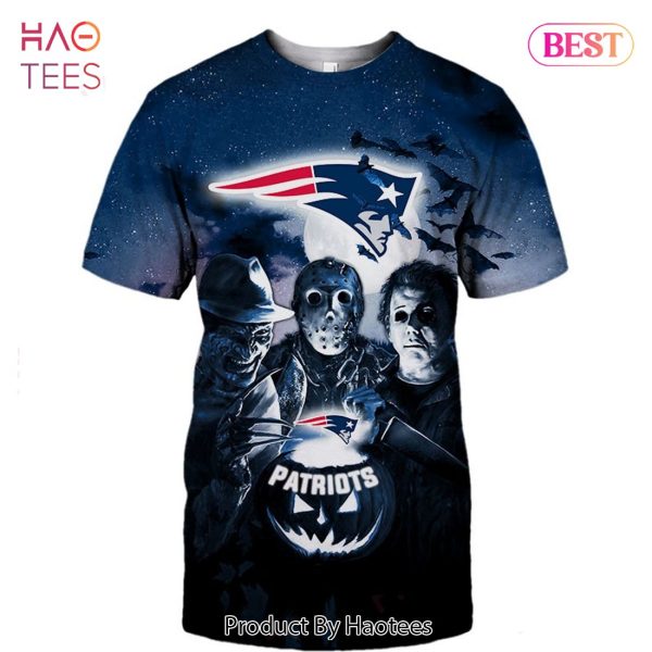 NEW FASHION 2023 New England Patriots T-shirt Halloween Horror Night gift for fan