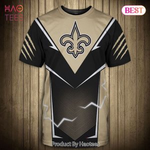 NEW FASHION 2023 New Orleans Saints T-shirts lightning graphic gift for men
