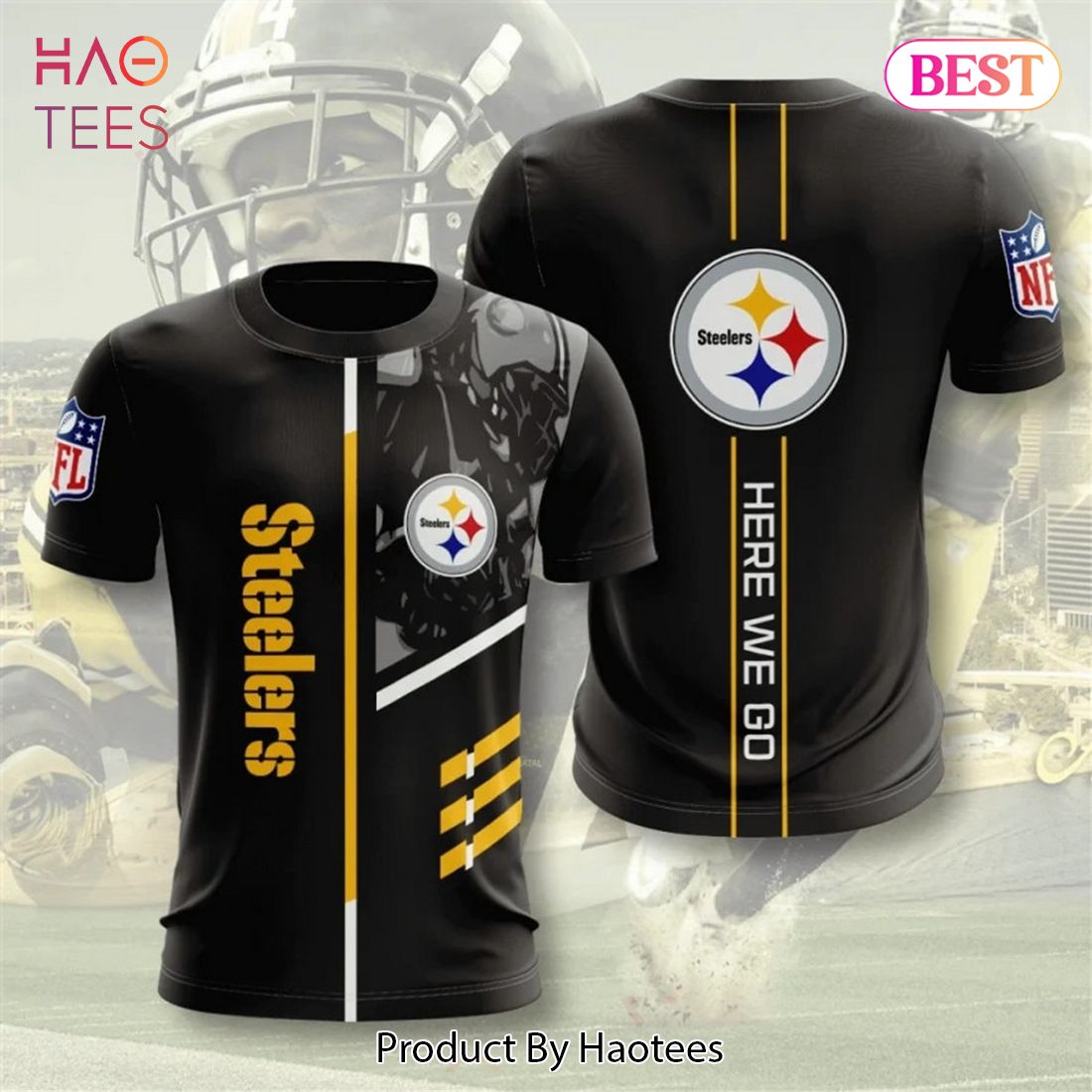 NEW FASHION 2023 Pittsburgh Steelers T-shirt 3D Performance Short Sleeve NEW FASHION 2023 Pittsburgh Steelers T-shirt 3D Performance Short Sleeve