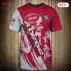 NEW FASHION 2023 San Francisco 49ers T-shirt graphic heart ECG line