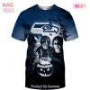 NEW FASHION 2023 Seattle Seahawks T-shirt Halloween pumpkin skull NEW FASHION 2023 Seattle Seahawks T-shirt Halloween pumpkin skull