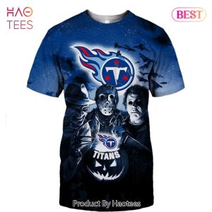 NEW FASHION 2023 Tennessee Titans T-shirt Halloween Horror Night gift for fan