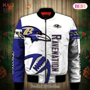 NEW FASHION 2023 Baltimore Ravens bomber Jacket Graphic balls gift for fans