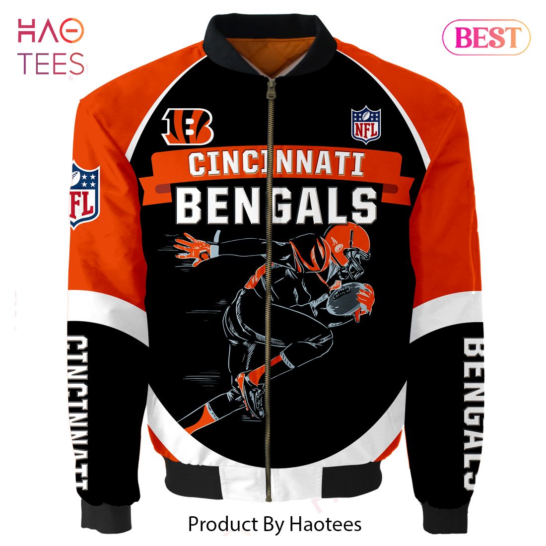 NEW FASHION 2023 Cincinnati Bengals Bomber Jacket Graphic Running men gift  for fans