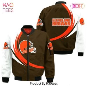 NEW FASHION 2023 Cleveland Browns Bomber Jacket graphic curve
