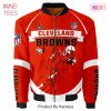 NEW FASHION 2023 Cleveland Browns Bomber Jacket graphic heart ECG line