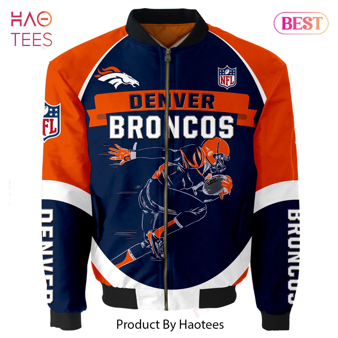 NEW FASHION 2023 Denver Broncos Bomber Jacket Graphic Running men gift for  fans