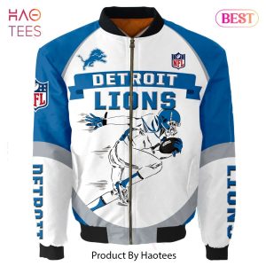 NEW FASHION 2023 Detroit Lions Bomber Jacket Graphic Running men gift for fans