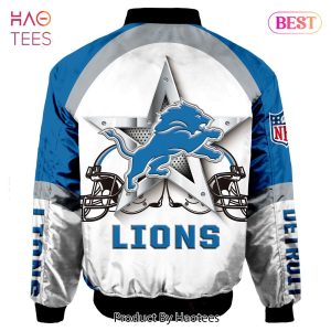 NEW FASHION 2023 Detroit Lions Bomber Jacket Graphic Running men gift for fans