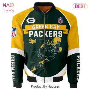NEW FASHION 2023 Green Bay Packers Bomber Jacket Graphic Running men gift for fans