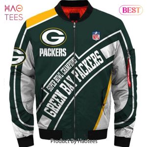 NEW FASHION 2023 Green Bay Packers bomber Jacket Super bowl champions winter gift for men