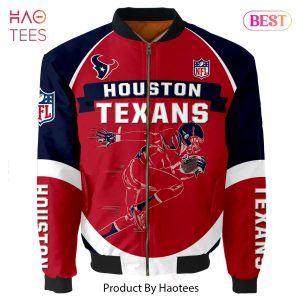 NEW FASHION 2023 Houston Texans Bomber Jacket Graphic Running men gift for fans