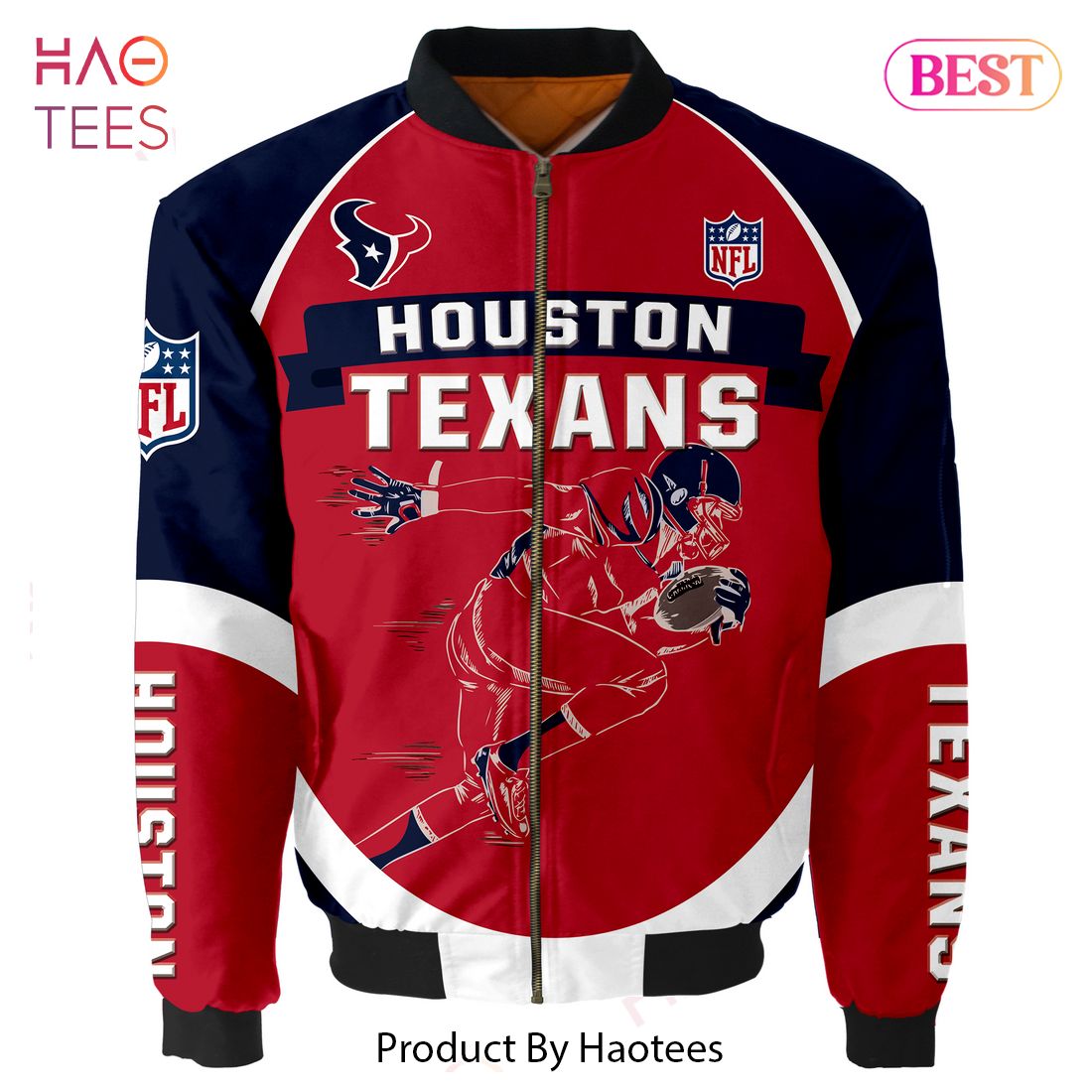 NEW FASHION 2023 Houston Texans Bomber Jacket Graphic Running men