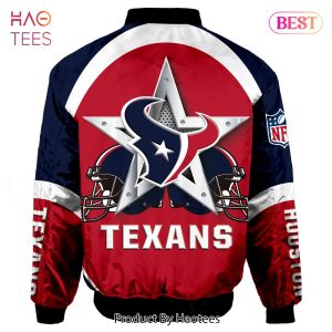 NEW FASHION 2023 Houston Texans Bomber Jacket Graphic Running men gift for fans