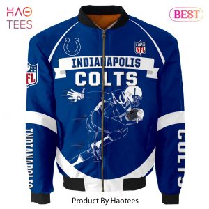 NEW FASHION 2023 Indianapolis Colts Bomber Jacket Graphic Running men gift for fans