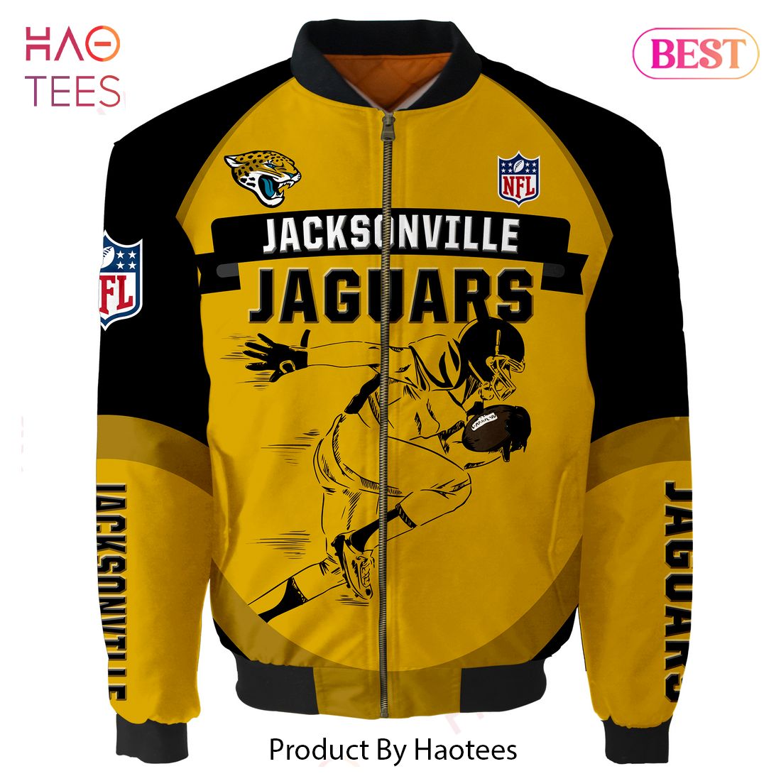 NFL Jacksonville Jaguars with Yellow Louis Vuitton Logo Black