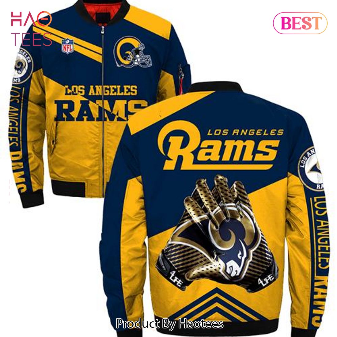 Men's Nfl Oversized La Rams Bomber Jacket