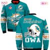 NEW FASHION 2023 Miami Dolphins bomber Jacket lightning graphic gift for men