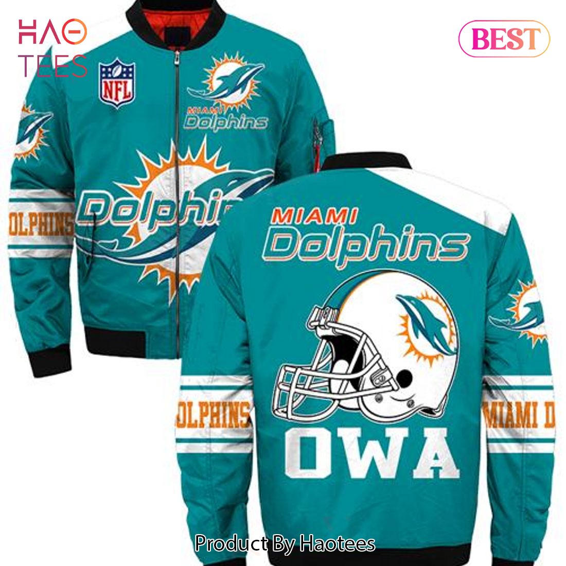 NEW FASHION 2023 Miami Dolphins bomber Jacket Style winter coat gift for men