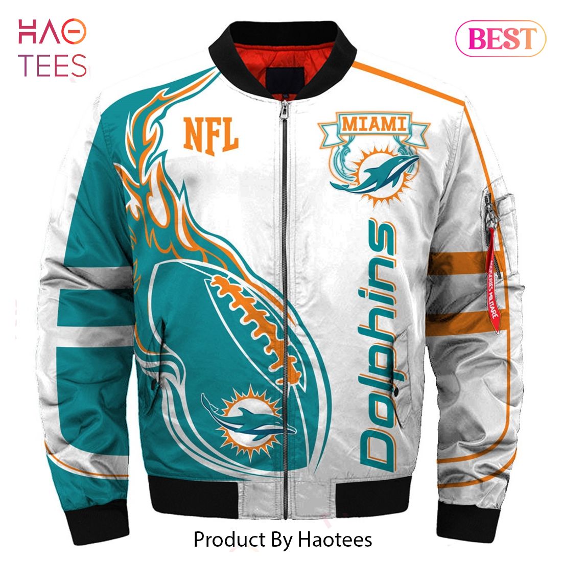 NEW FASHION 2023 Miami Dolphins bomber jacket winter coat gift for men