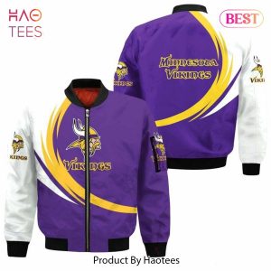 NEW FASHION 2023 Minnesota Vikings Bomber Jacket graphic curve