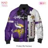 NEW FASHION 2023 Minnesota Vikings Bomber Jacket graphic heart ECG line
