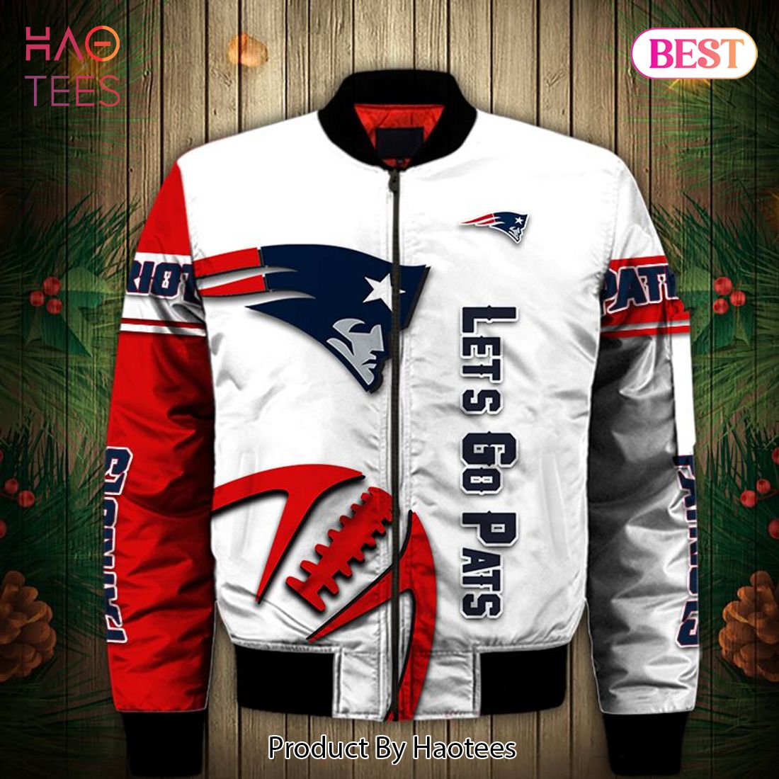 NEW FASHION 2023 New England Patriots Bomber Jacket Graphic balls gift for fans NEW FASHION 2023 New England Patriots Bomber Jacket Graphic balls gift for fans