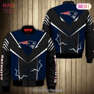 NEW FASHION 2023 New England Patriots bomber Jacket lightning graphic gift for men