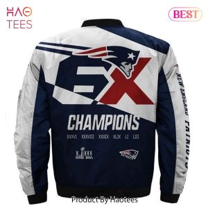 NEW FASHION 2023 New England Patriots bomber jacket 6X super bowl Champions coat gift for men