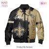 NEW FASHION 2023 New Orleans Saints Bomber Jacket graphic heart ECG line