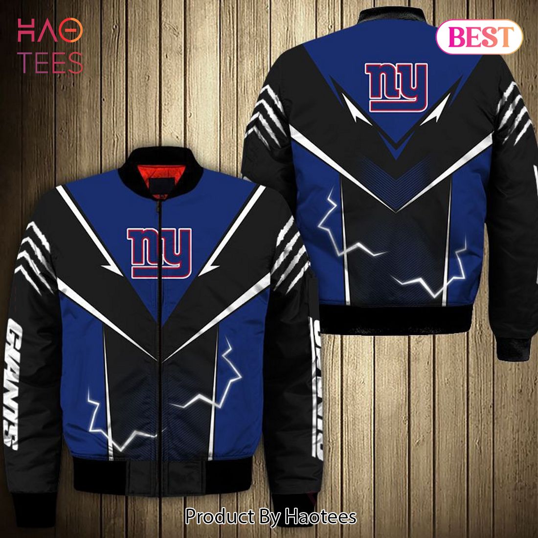 NEW FASHION 2023 New York Giants bomber Jacket lightning graphic gift for men NEW FASHION 2023 New York Giants bomber Jacket lightning graphic gift for men