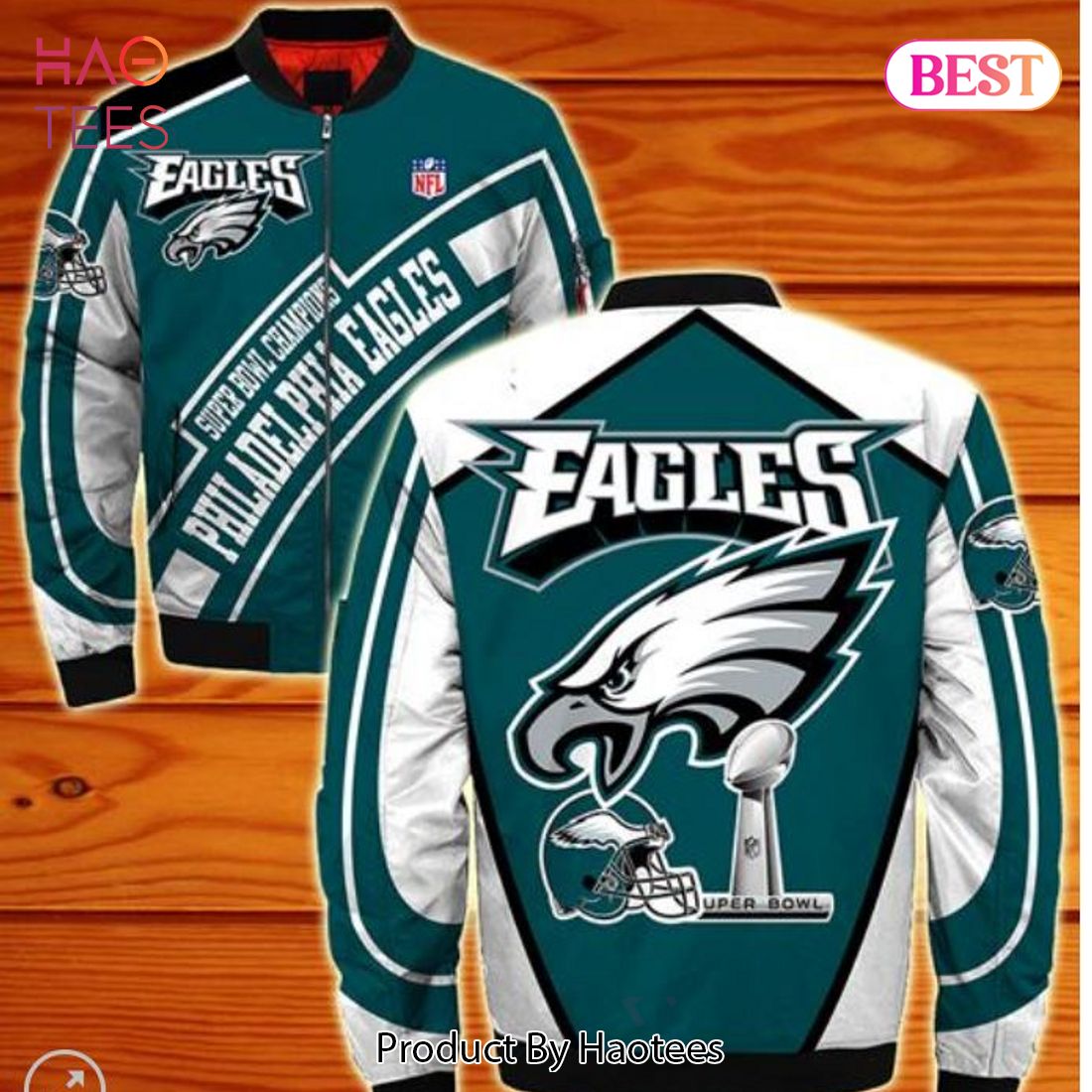 Maker of Jacket Bomber Jackets Philadelphia Eagles Super Bowl Champions