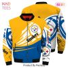 NEW FASHION 2023 Pittsburgh Steelers Bomber Jacket graphic heart ECG line