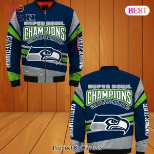 NEW FASHION 2023 Seattle Seahawk bomber jacket Super bowl champions winter gift for men