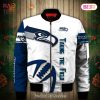 NEW FASHION 2023 Seattle Seahawks Bomber Jacket graphic curve NEW FASHION 2023 Seattle Seahawks Bomber Jacket graphic curve